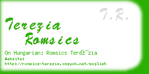 terezia romsics business card